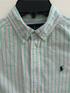 RALPH LAUREN Polo Boys Multicolored Plaid Button Down Shirt - Size Large 14